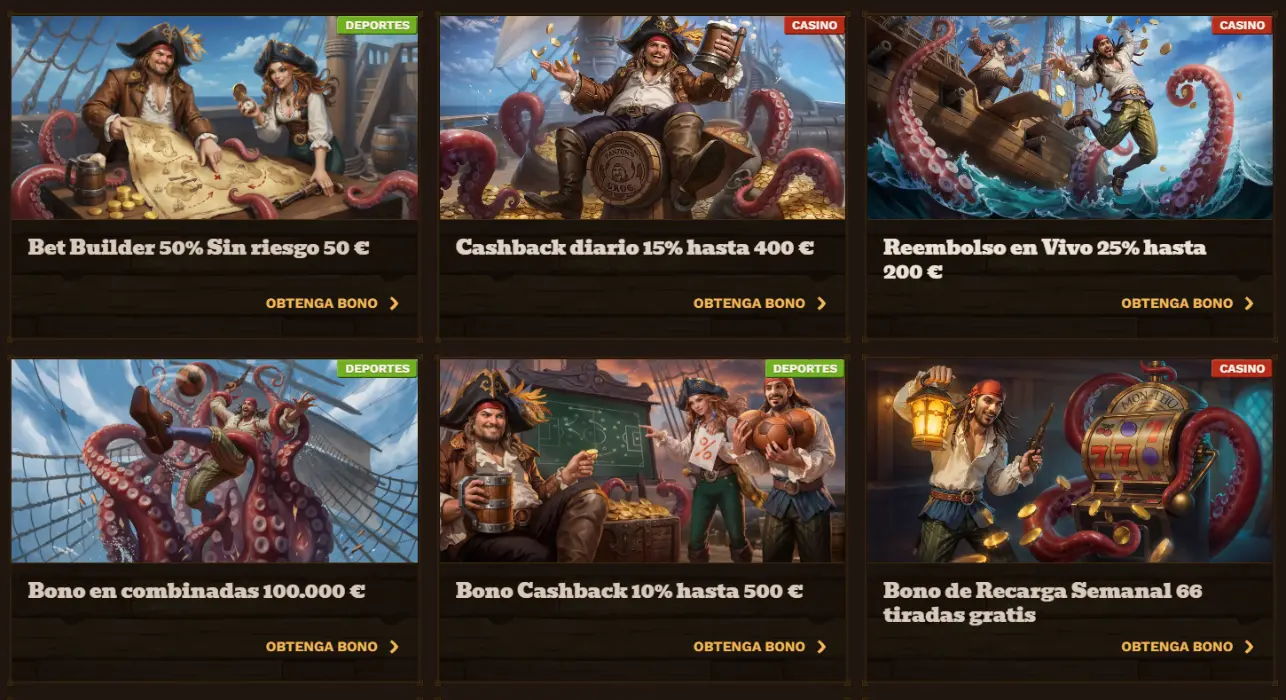 FatPirate Casino Promociones y Bonos Deportivos